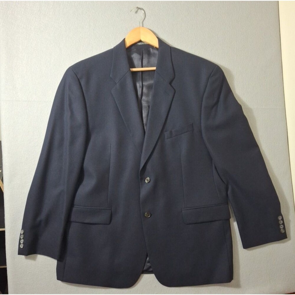Vintage Ralph Lauren Blazer 46R 100% Laine Wool  Size 46R Navy Union Made 90S